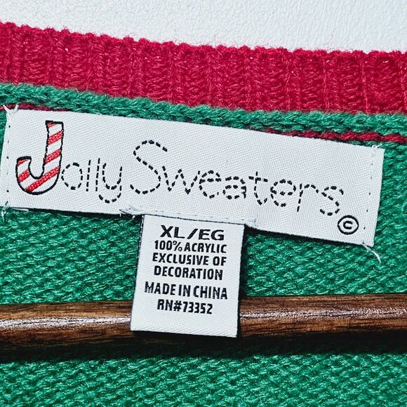 Jolly Sweaters Women’s Size XL Ugly Christmas Sweater Cow w/Scarf & Bells Farm - Picture 4 of 5